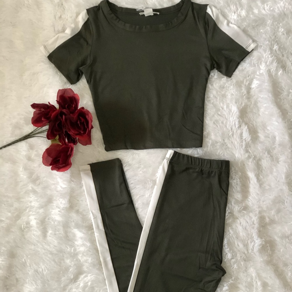 Two piece leggings & crop top set